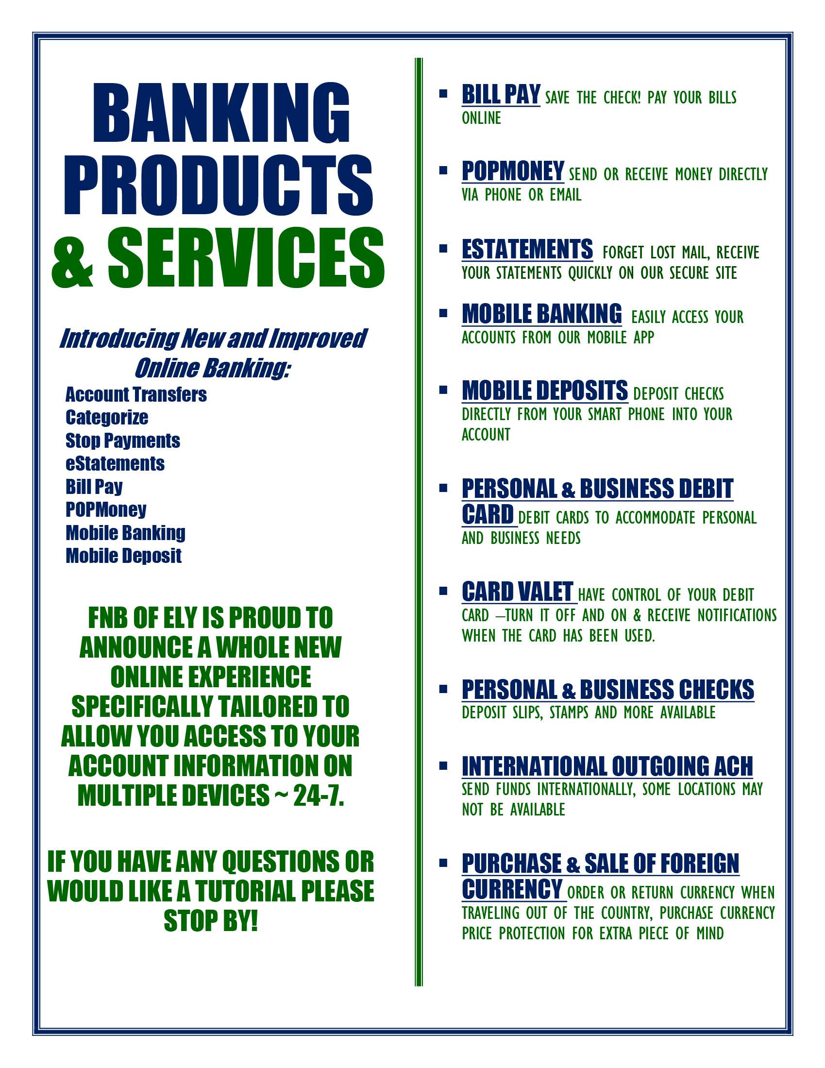 Products and Services